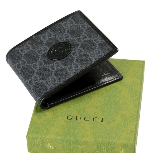 Gucci Bags Gucci Mens Leather Trimmed Wallet With Interlocking G